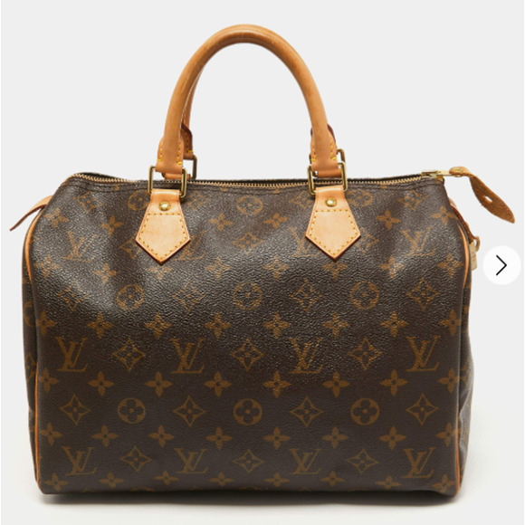 Louis Vuitton 1990 Speedy 30 Monogram Canvas Boston Handbag Brown - Picture 1 of 14